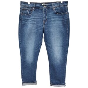 LEVI'S Blue Boyfriend Mid-Rise Jeans Size 16